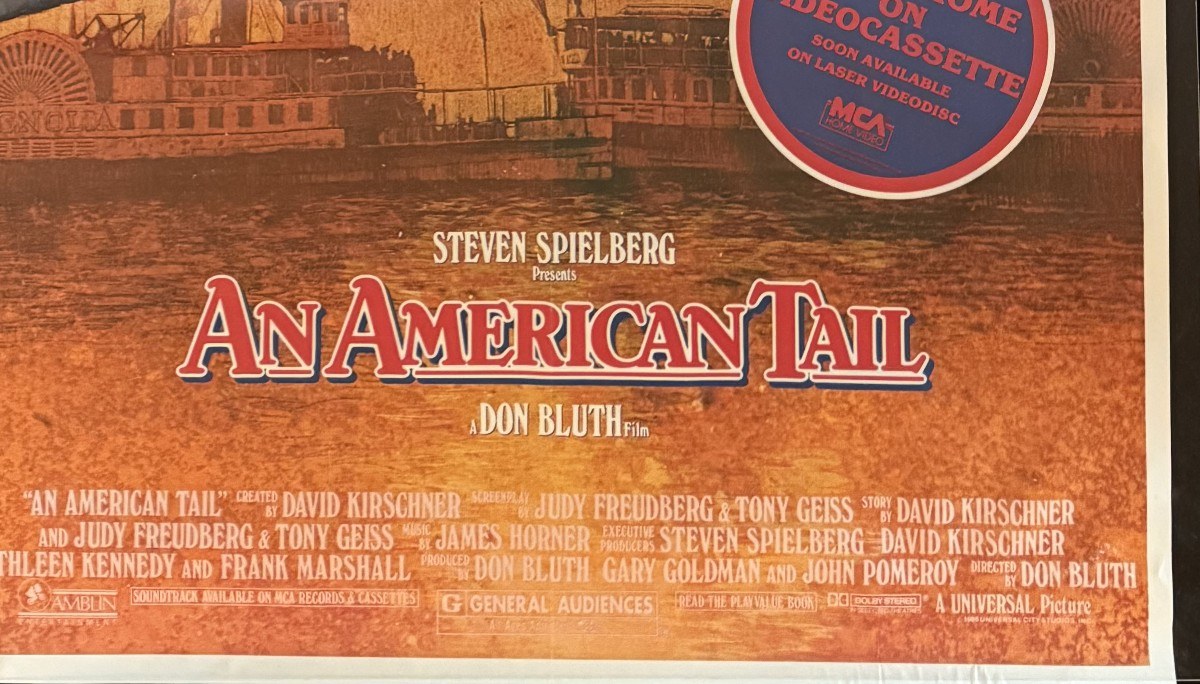 Actual An American Tail — MCA Home Video “Bring Fievel Home” poster detail image 4