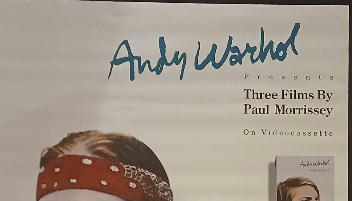 Actual Andy Warhol Presents Three Films by Paul Morrissey — videocassette poster detail image 2