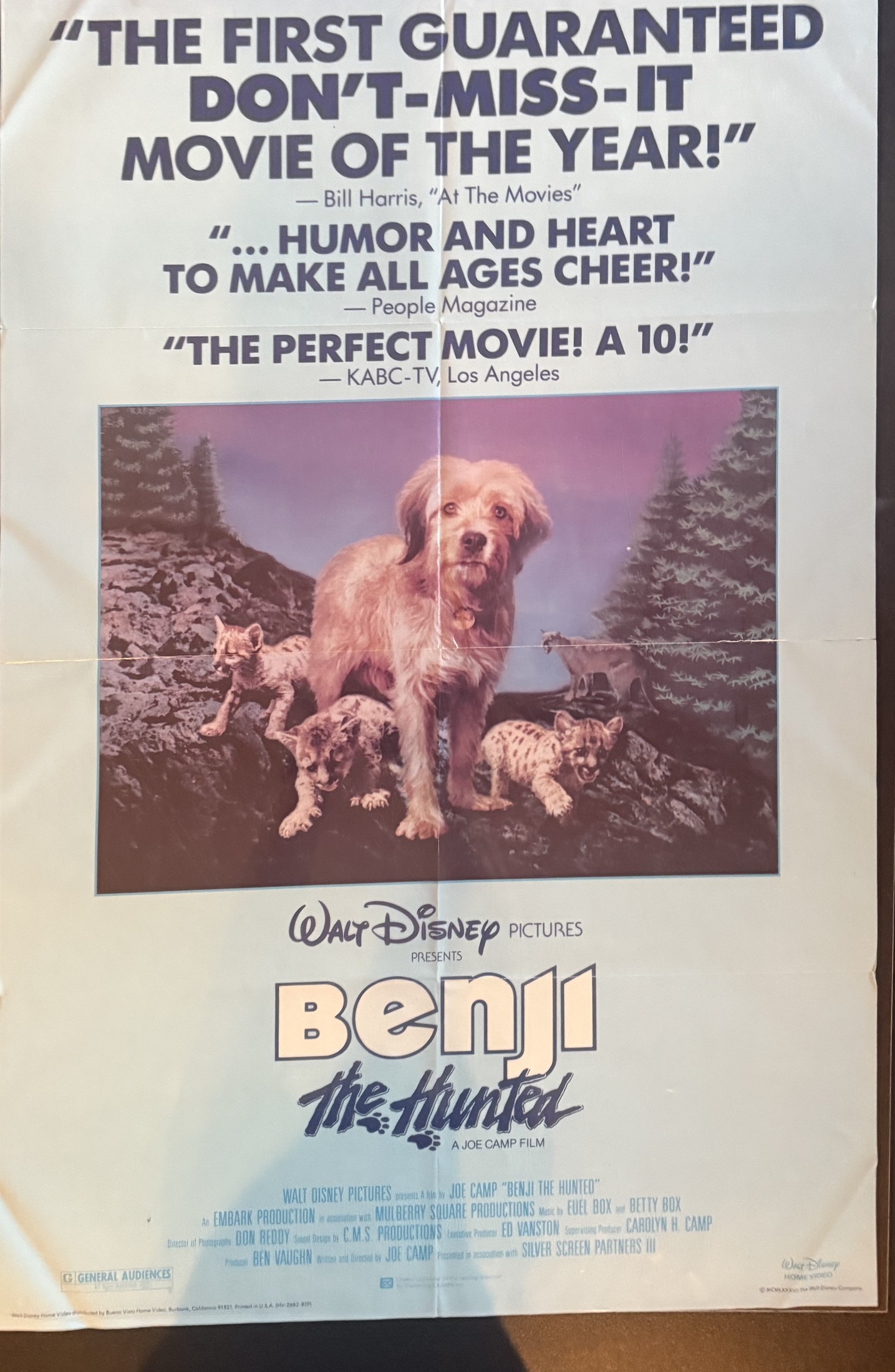 Actual Benji the Hunted — Walt Disney Home Video poster front photograph