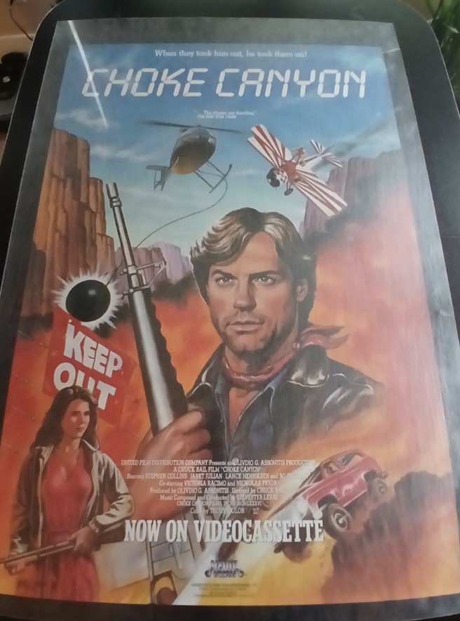 Actual Choke Canyon — home-video promotional poster front photograph