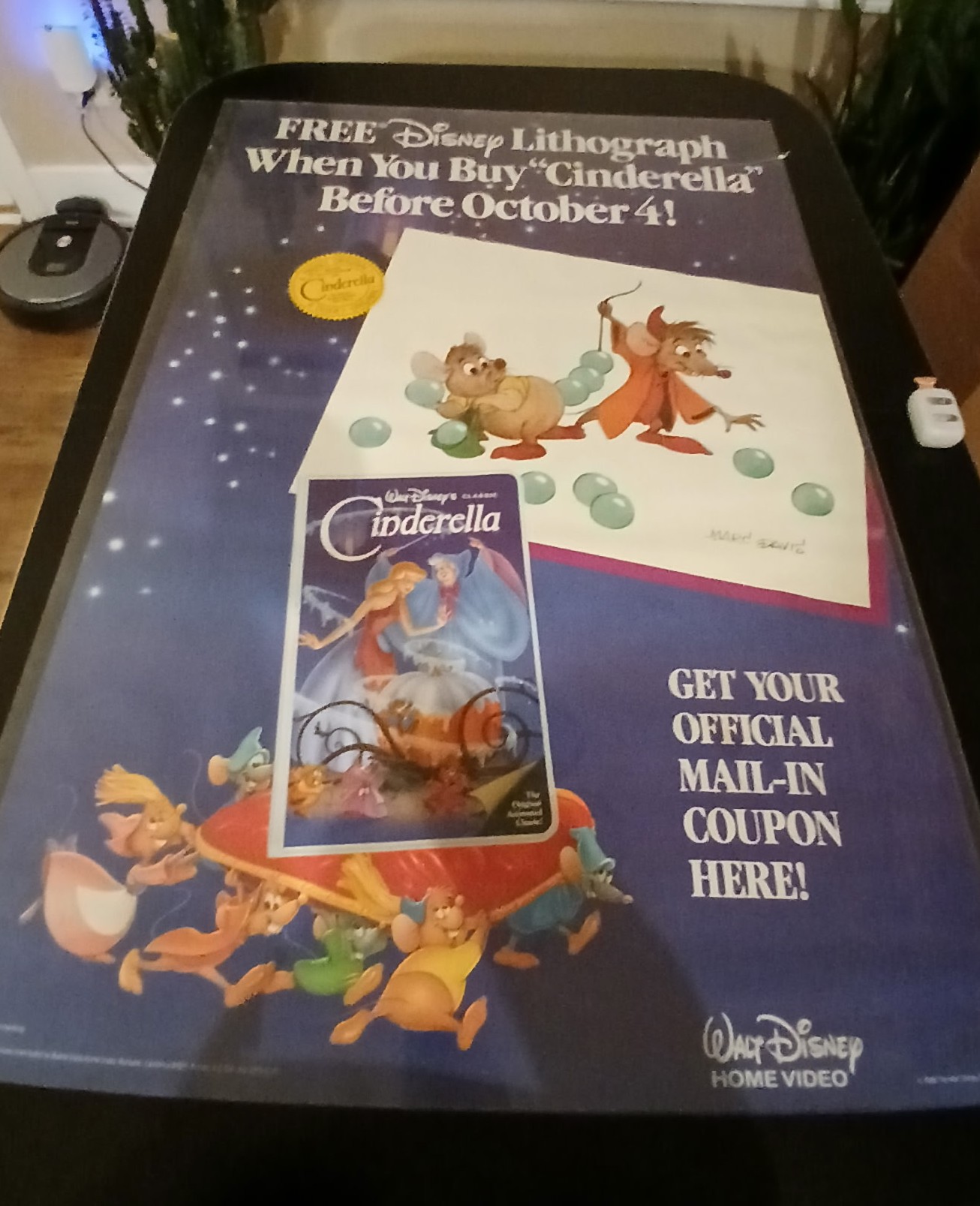 Actual Cinderella — free lithograph mail-in promotional sheet front photograph