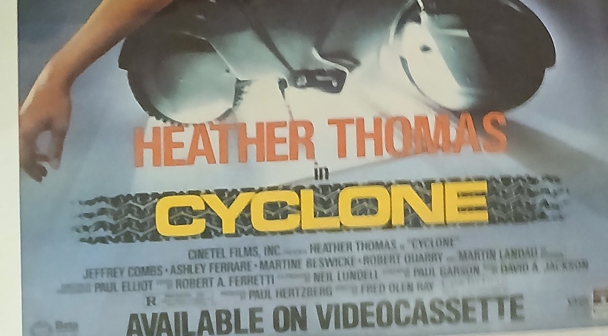 Actual Cyclone — RCA / Columbia videocassette promotional poster detail image 4