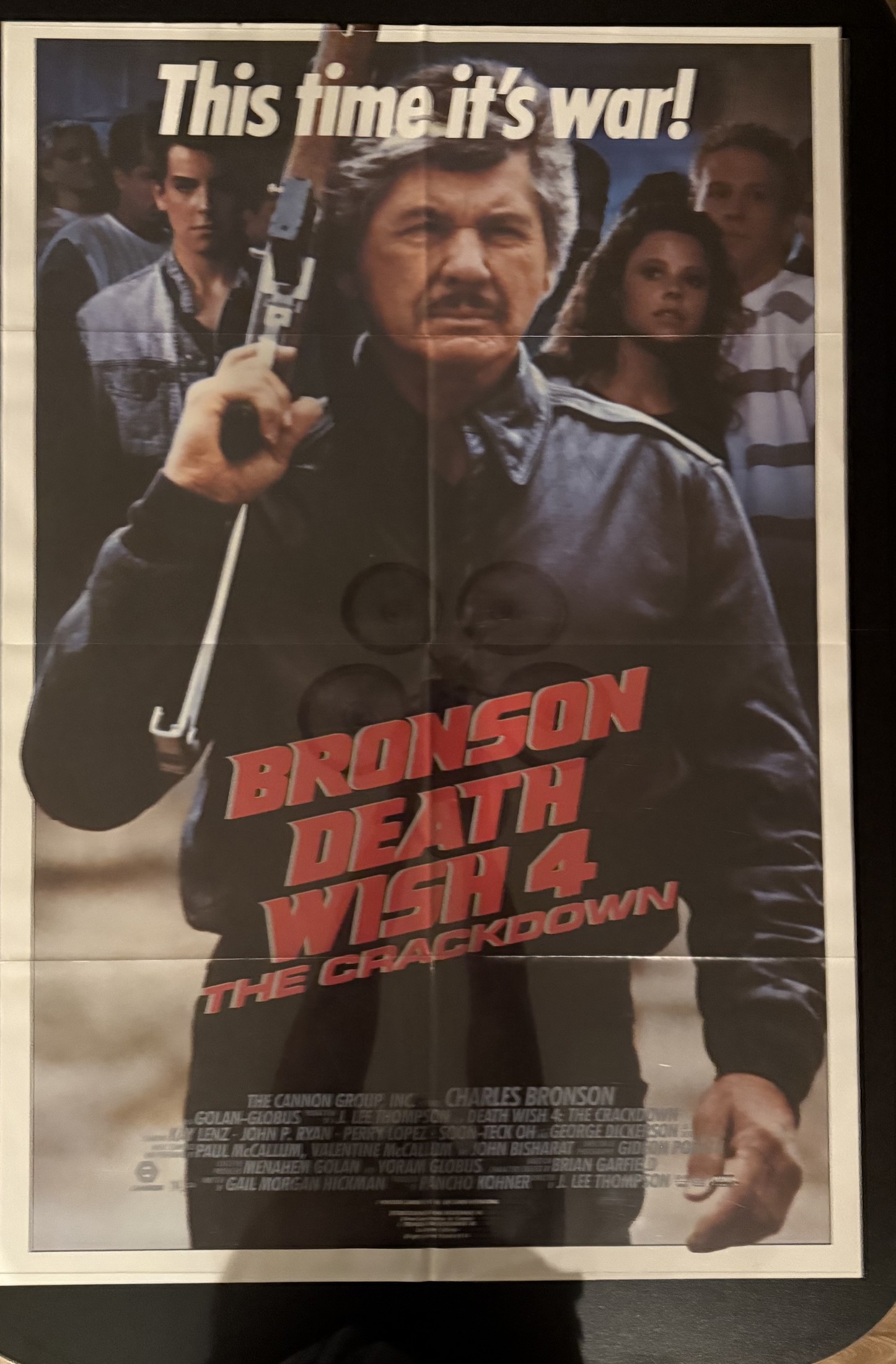 Actual Death Wish 4: The Crackdown — Cannon video-release poster front photograph