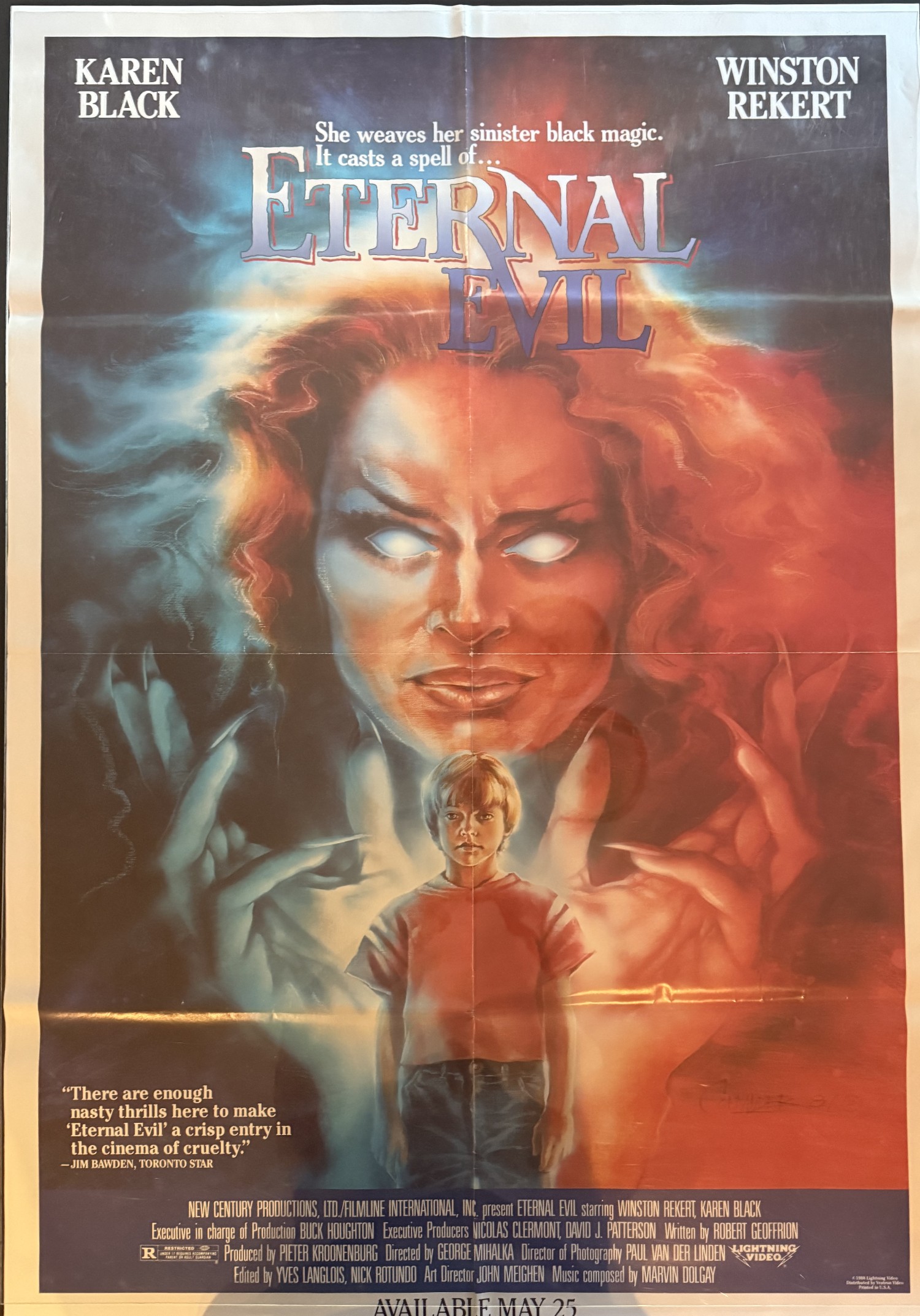 Actual Eternal Evil — Lightning Video promotional poster front photograph