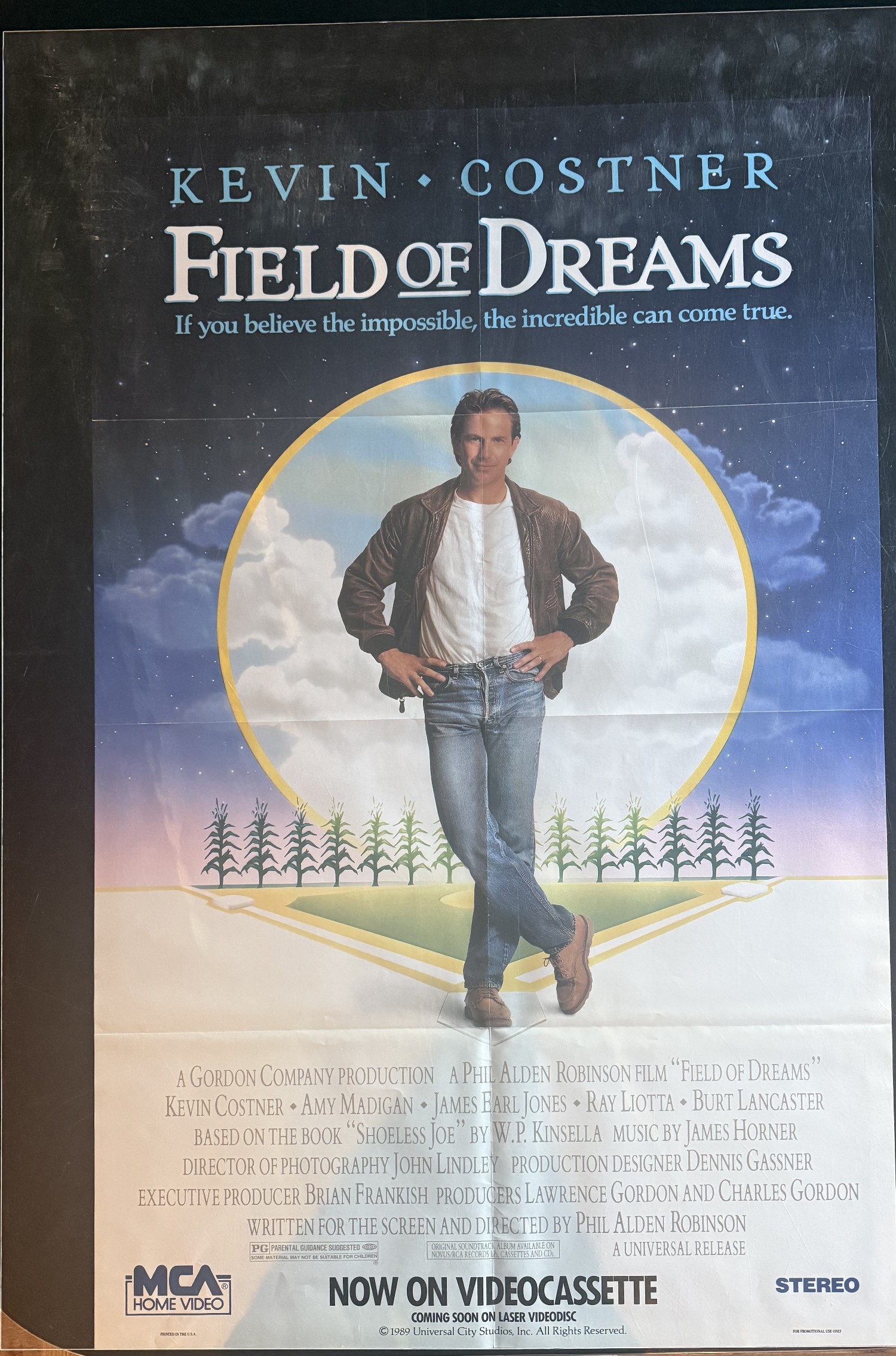 Actual Field of Dreams — MCA Home Video promotional poster front photograph