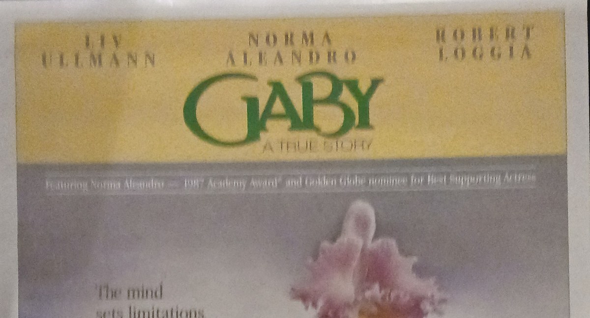 Actual Gaby: A True Story — Tri-Star new-release videocassette poster detail image 2