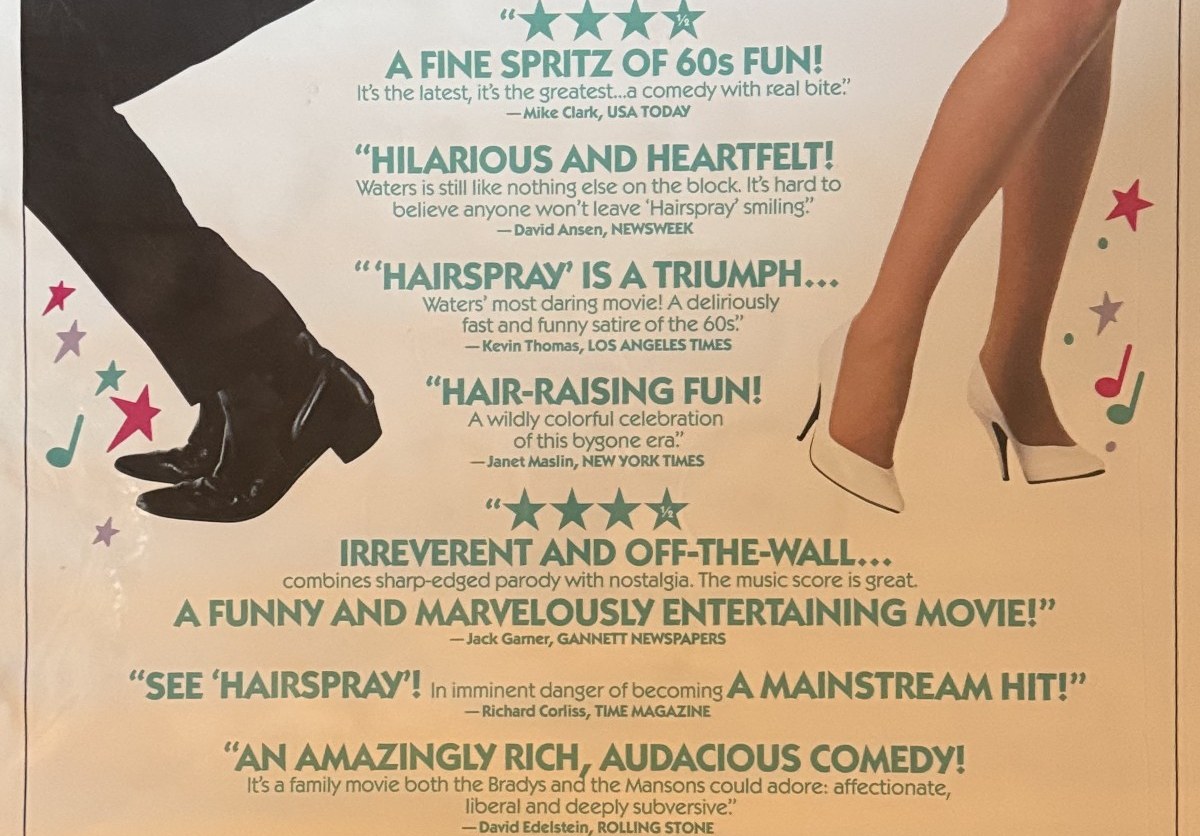Actual Hairspray — New Line Cinema video-release poster detail image 3