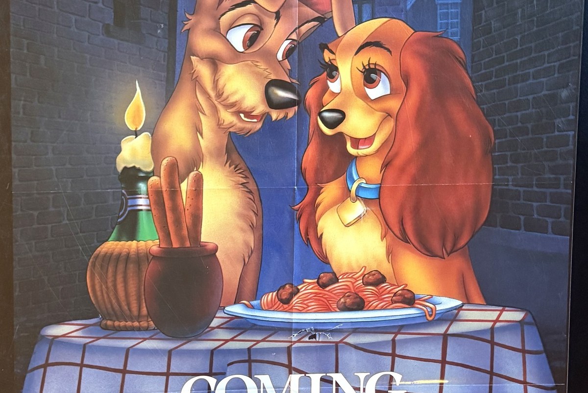 Actual Lady and the Tramp — Walt Disney Home Video promotional poster detail image 3