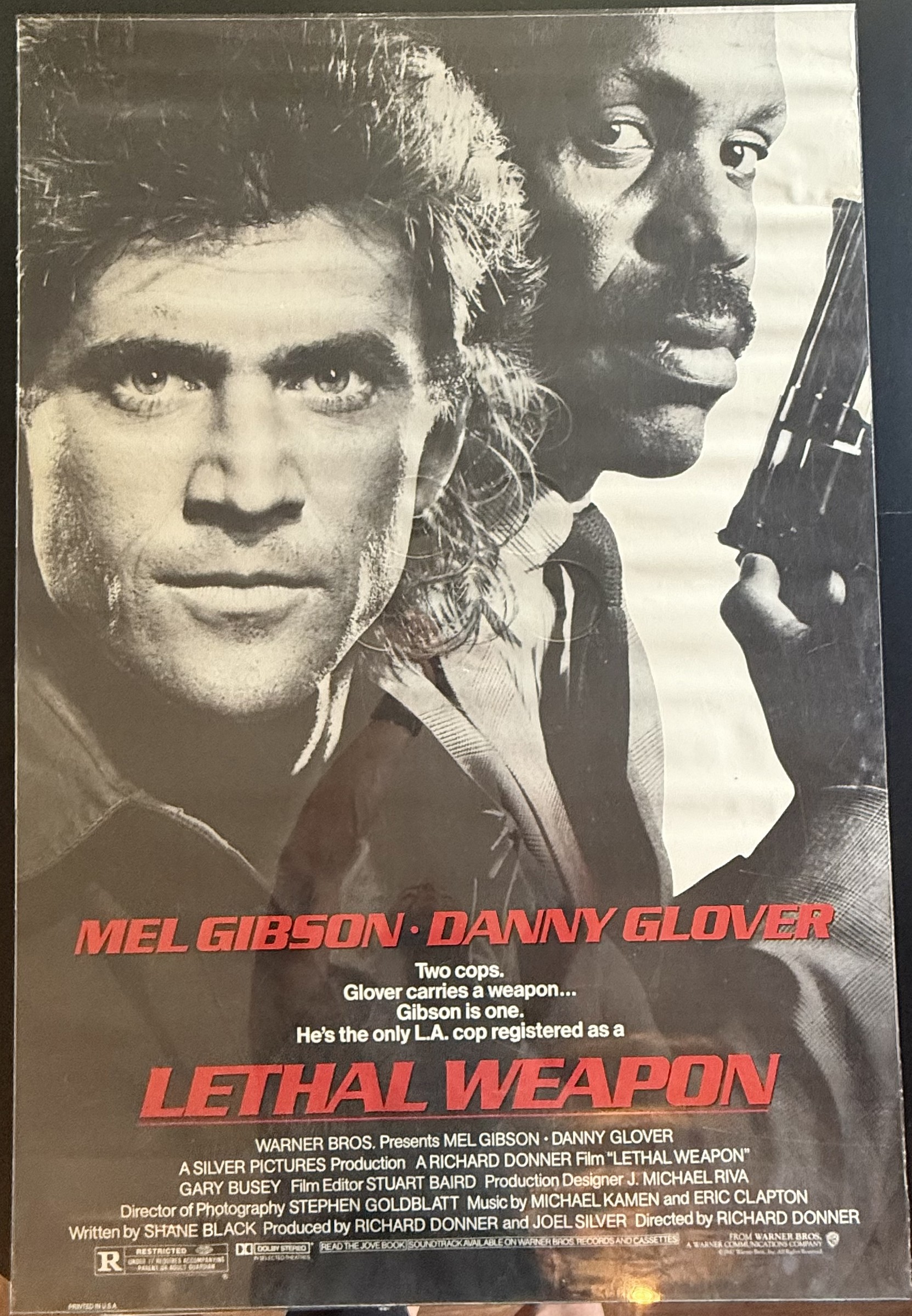 Actual Lethal Weapon — Warner Bros. video-store promotional poster, front view