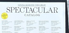 Actual National Geographic Video Library — Spectacular Catalog sheet detail image 2