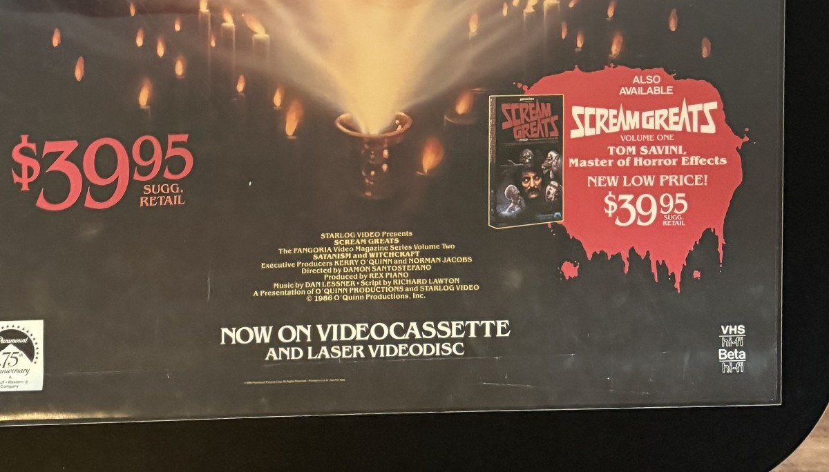 Actual Scream Greats Volume Two: Satanism and Witchcraft — Starlog/Fangoria video poster detail image 4