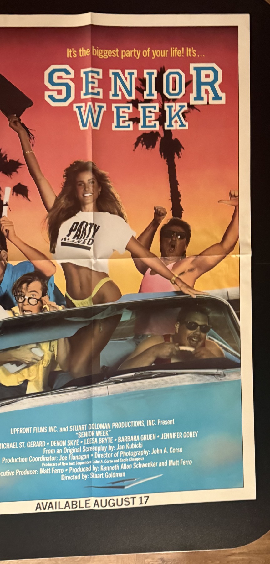 Actual Senior Week - Vestron Video promotional poster front photograph