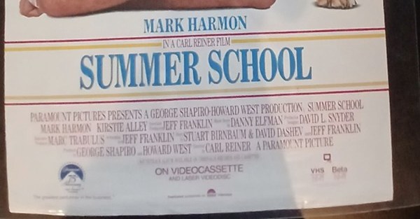 Actual Summer School — home-video promotional poster detail image 4