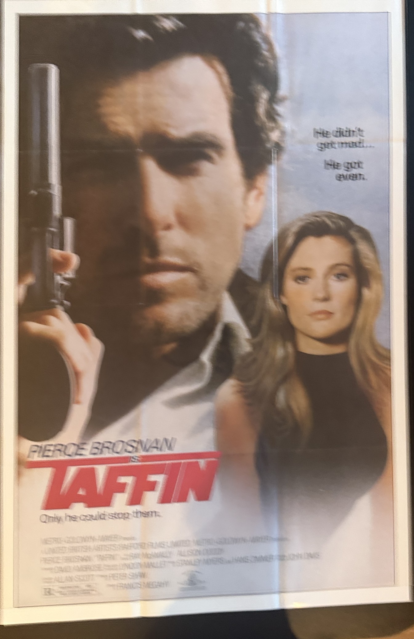 Actual Taffin — Pierce Brosnan video-release poster front photograph