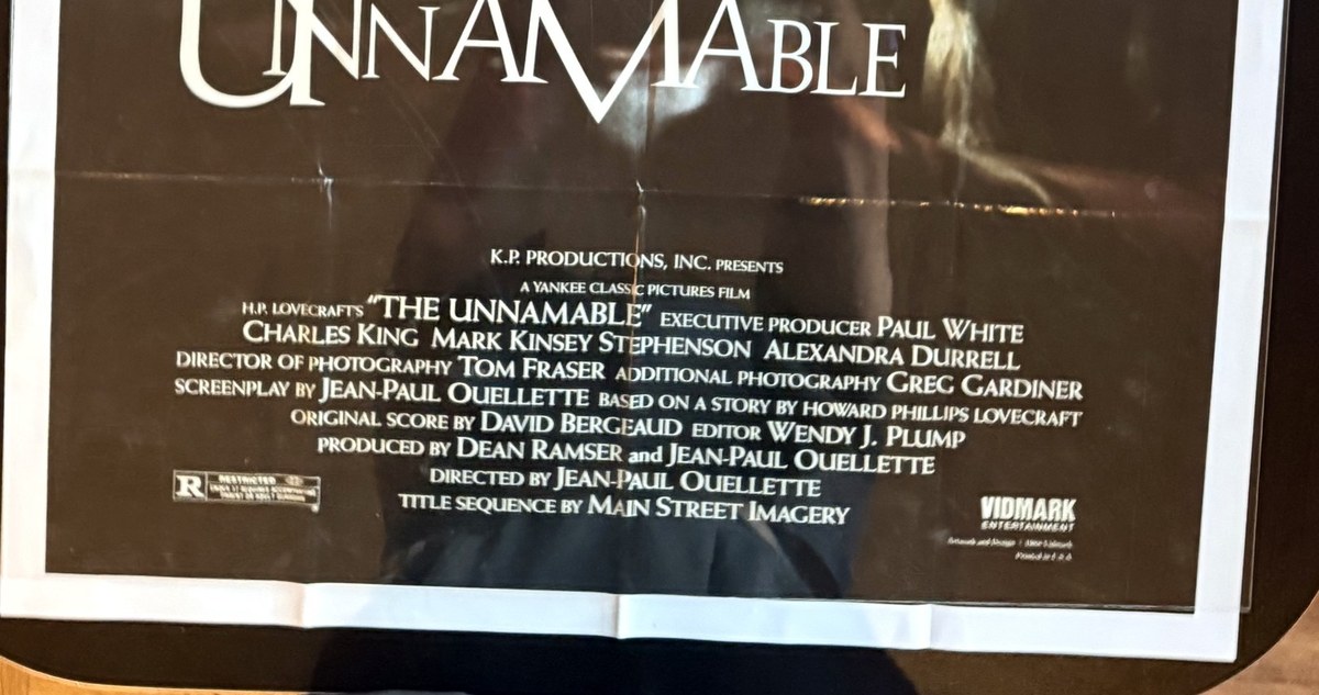 Actual The Unnamable — Vidmark Entertainment video poster detail image 4