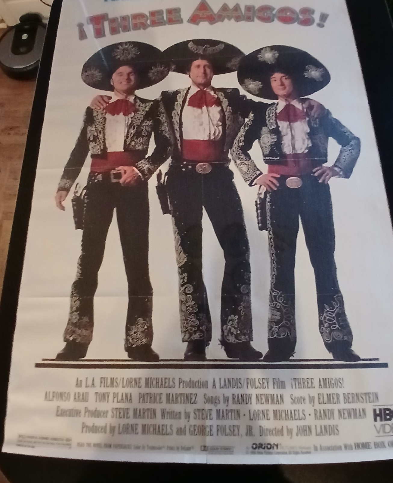 Actual Three Amigos — home-video promotional poster front photograph