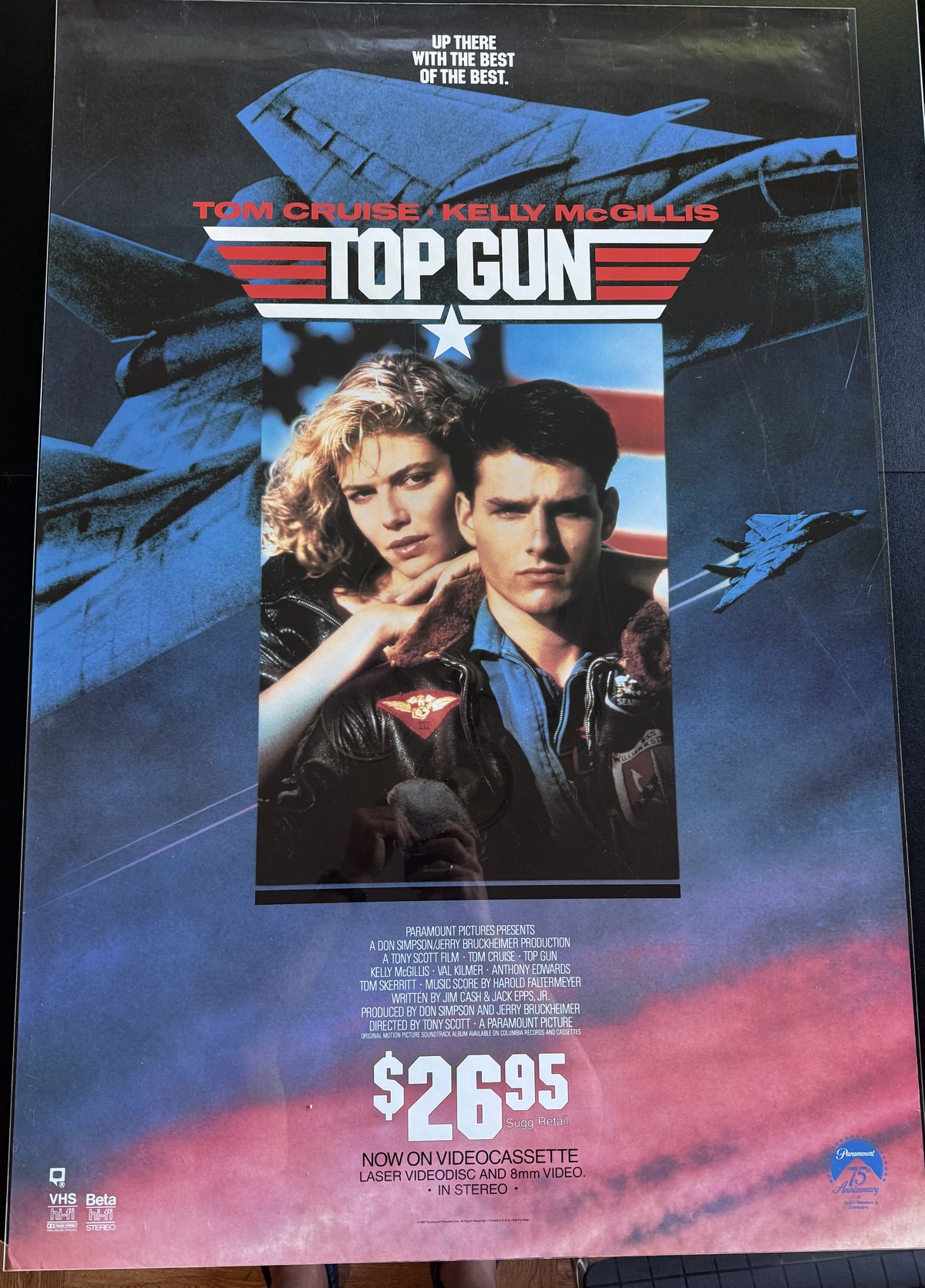 Actual Top Gun — Paramount video-release promotional poster, front view