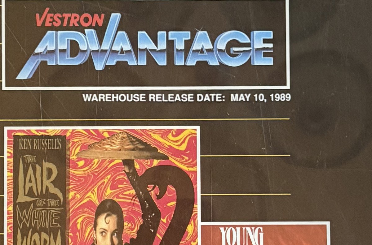 Actual Vestron Advantage — May 10, 1989 dealer release sheet detail image 2
