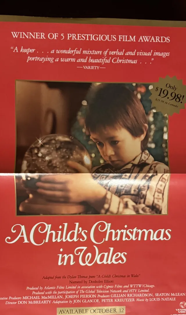 Actual A Child's Christmas in Wales - video promotional poster front photograph