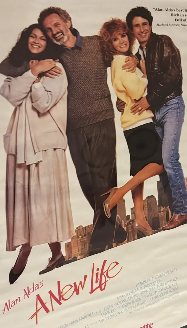 Actual A New Life — Paramount videocassette promotional poster front photograph
