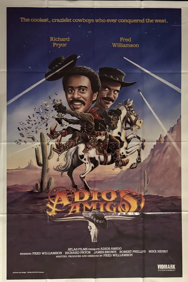 Actual Adios Amigo - Vidmark Entertainment promotional poster front photograph