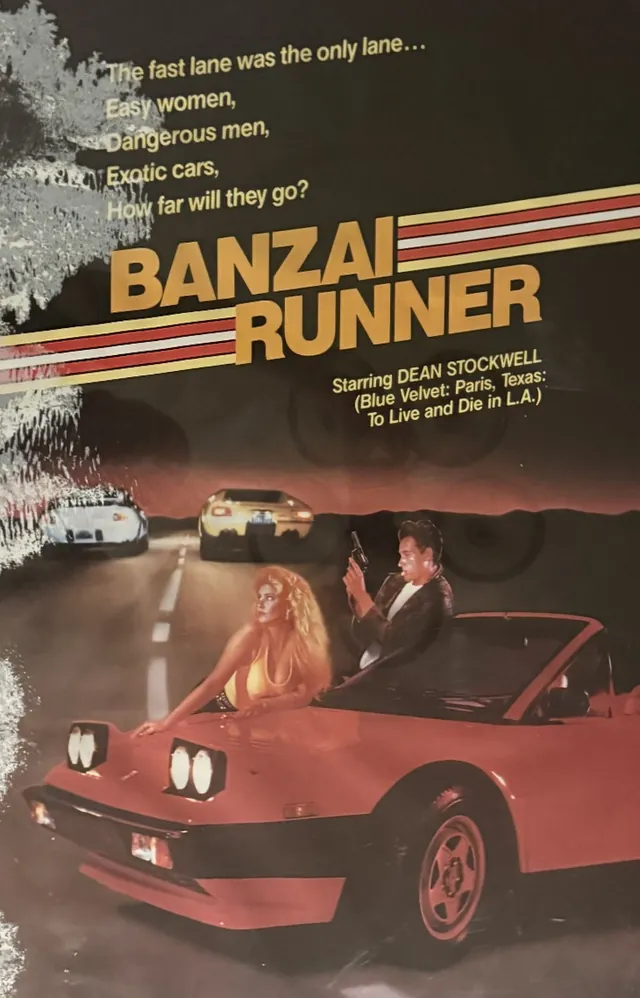 Actual Banzai Runner — Vidmark video-store promotional poster front photograph