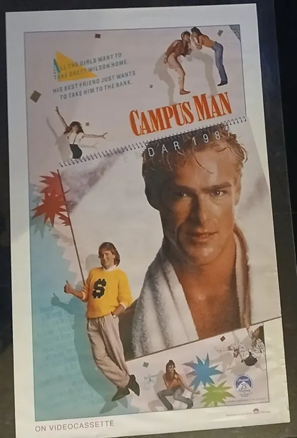 Actual Campus Man — home-video promotional poster front photograph