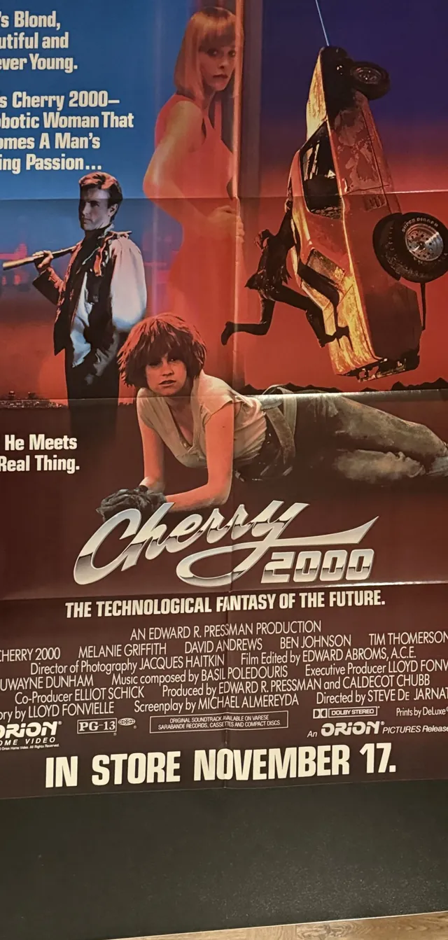 Actual Cherry 2000 - Orion Home Video promotional poster front photograph