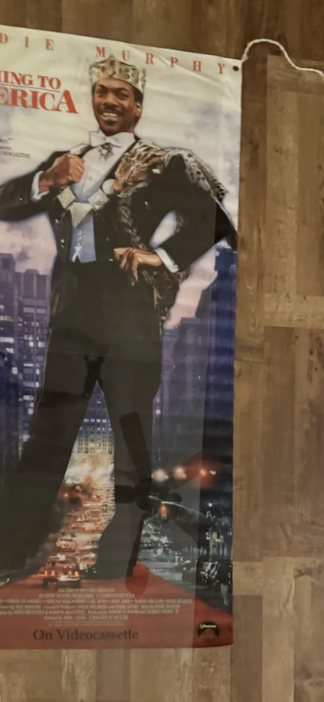 Actual Coming to America - Paramount videocassette hanging banner front photograph