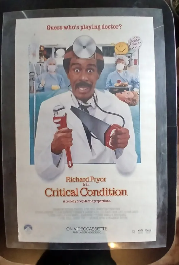 Actual Critical Condition — home-video promotional poster front photograph