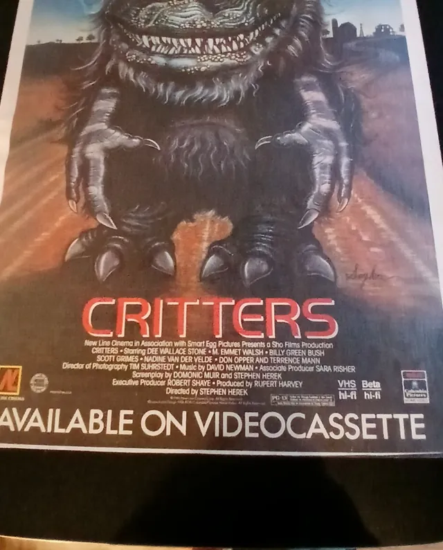 Actual Critters — home-video promotional poster front photograph