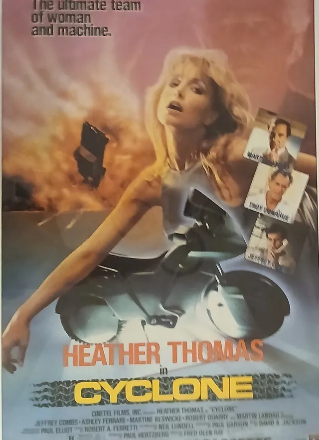 Actual Cyclone — RCA / Columbia videocassette promotional poster front photograph