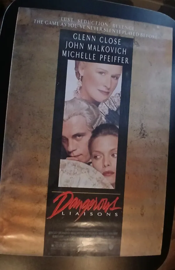 Actual Dangerous Liaisons — home-video promotional poster front photograph