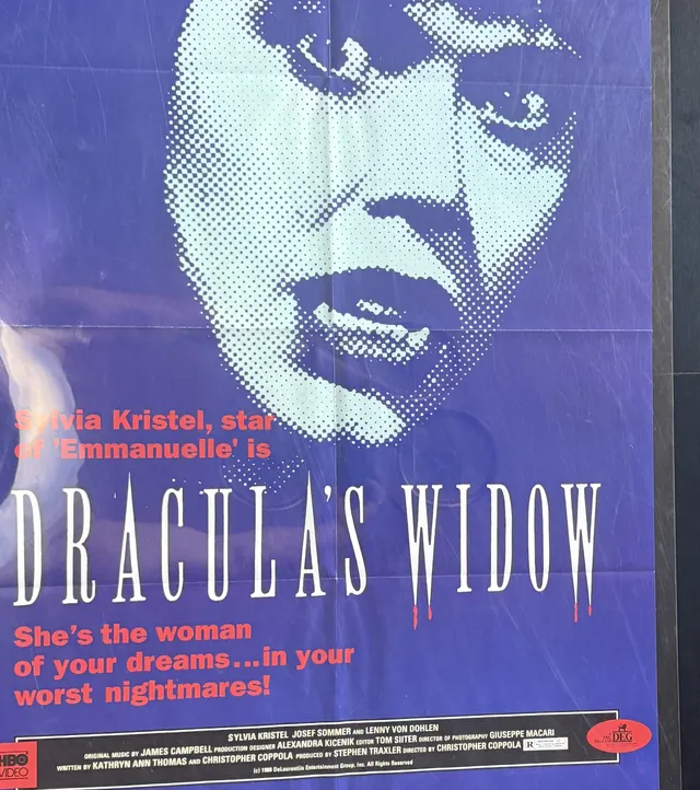 Actual Dracula's Widow - HBO Video promotional poster front photograph