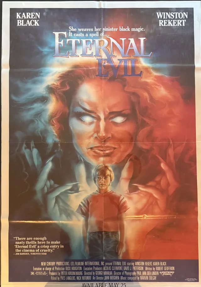 Actual Eternal Evil — Lightning Video promotional poster front photograph