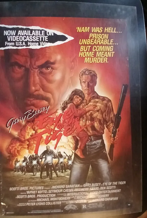 Actual Eye of the Tiger — home-video promotional poster front photograph