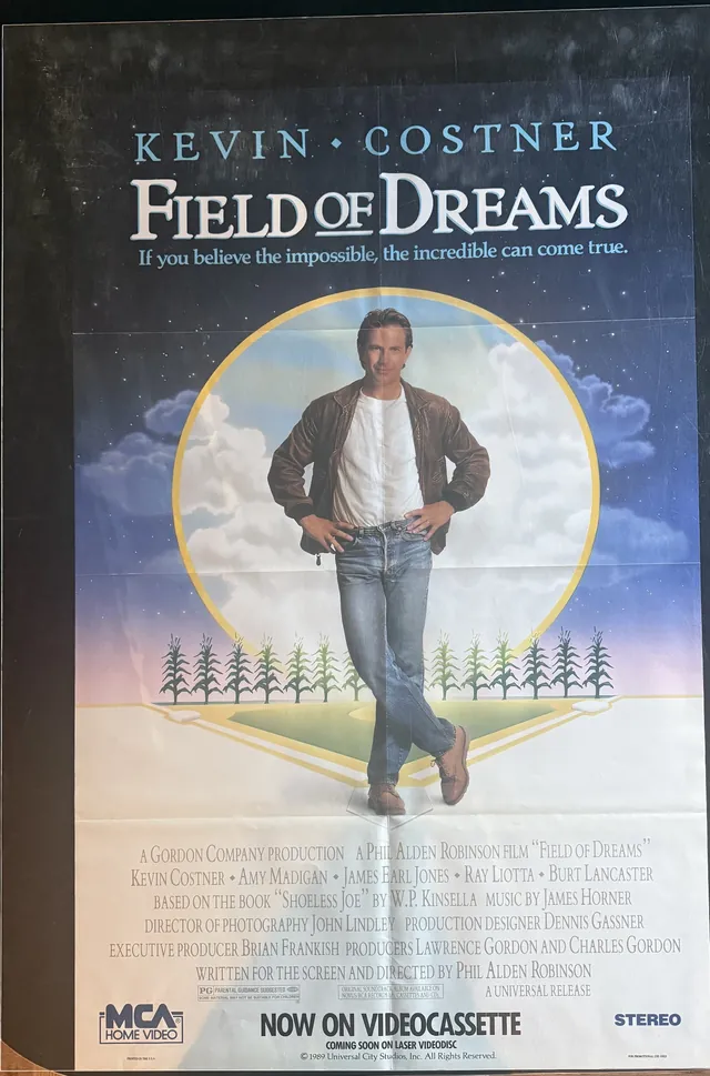 Actual Field of Dreams — MCA Home Video promotional poster front photograph