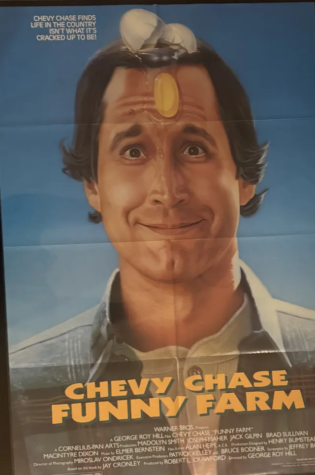 Actual Funny Farm - Warner Bros. theatrical promotional poster front photograph