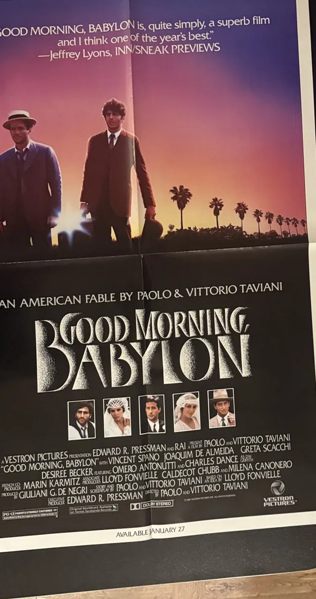 Actual Good Morning, Babylon - Vestron promotional poster front photograph