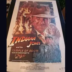 Actual Indiana Jones and the Temple of Doom — home-video promotional poster detail image 1