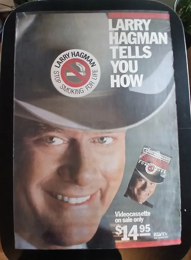 Actual Larry Hagman Tells You How — Stop Smoking for Life promotional poster front photograph