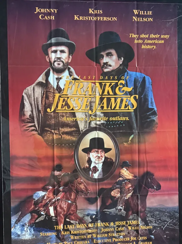 Actual The Last Days of Frank & Jesse James - Vidmark promotional poster front photograph