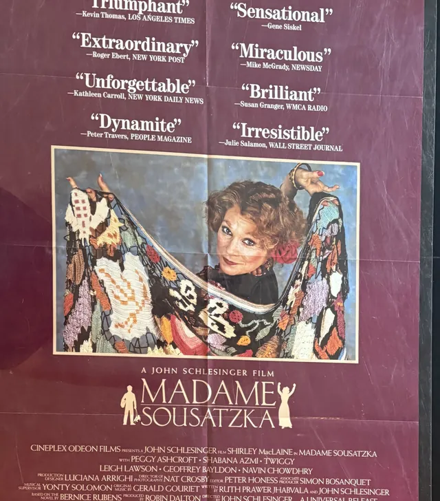 Actual Madame Sousatzka - MCA Home Video promotional poster front photograph