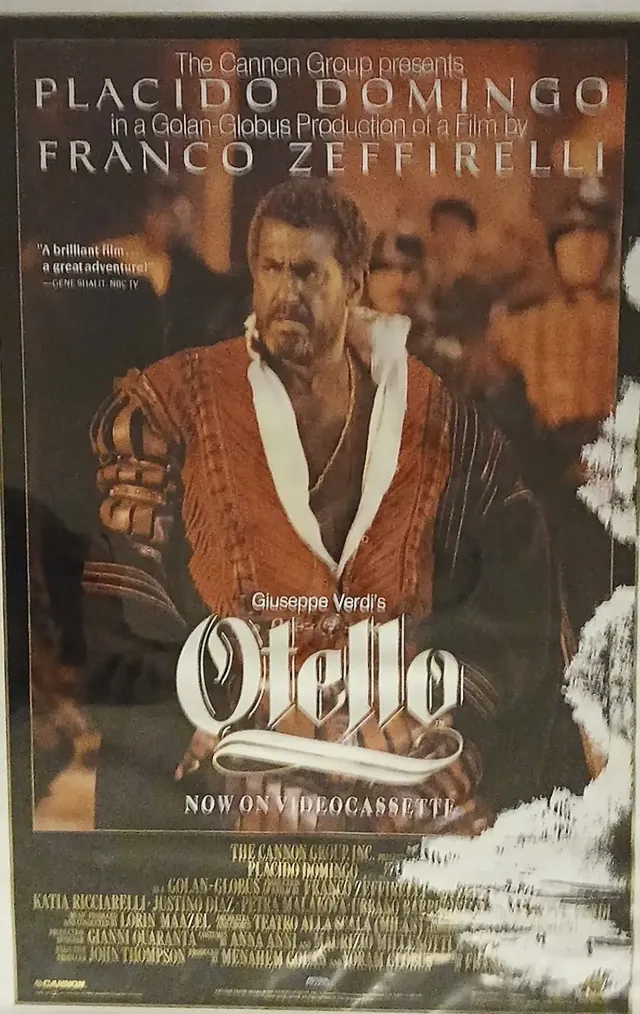 Actual Otello — Franco Zeffirelli / Cannon videocassette poster front photograph