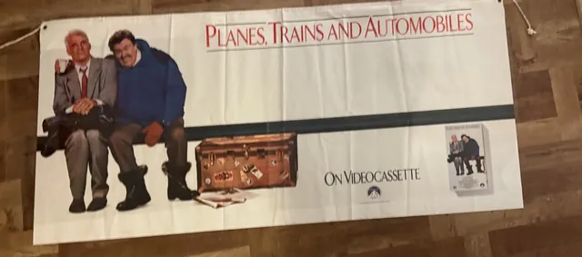 Actual Planes, Trains and Automobiles - Paramount videocassette hanging banner front photograph