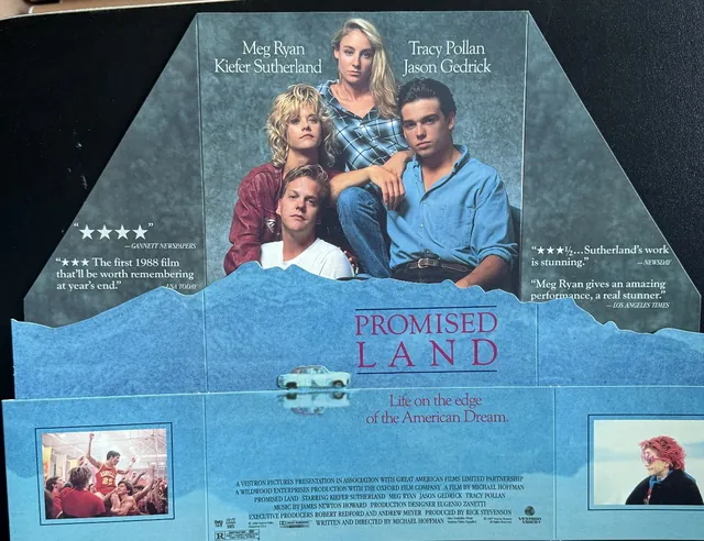 Actual Promised Land — Vestron die-cut video-store display front photograph