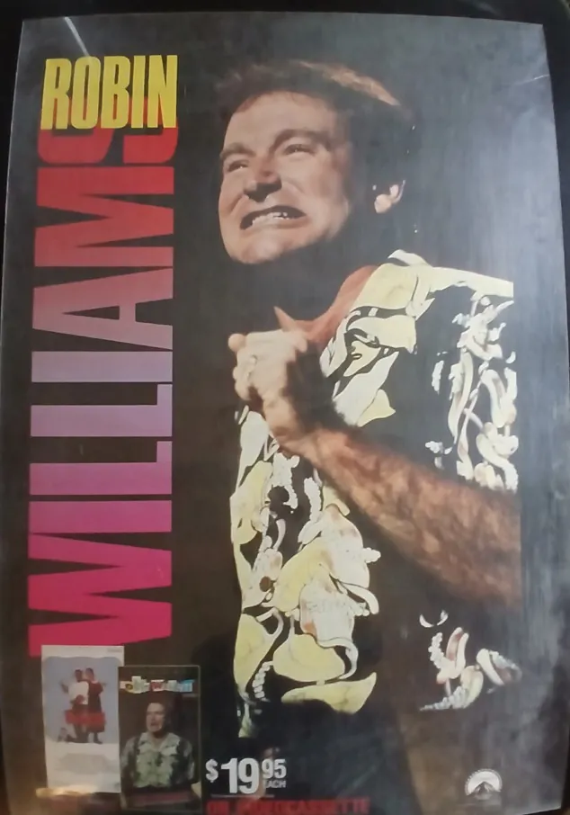 Actual Robin Williams — home-video collection promotional poster front photograph