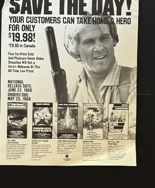 Actual Save the Day! — action video release sheet front photograph