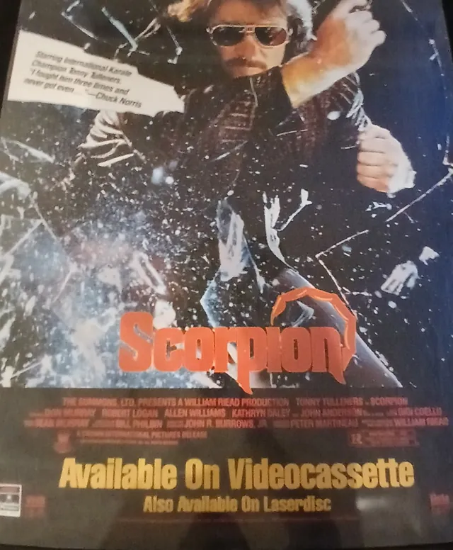 Actual Scorpion — home-video promotional poster front photograph