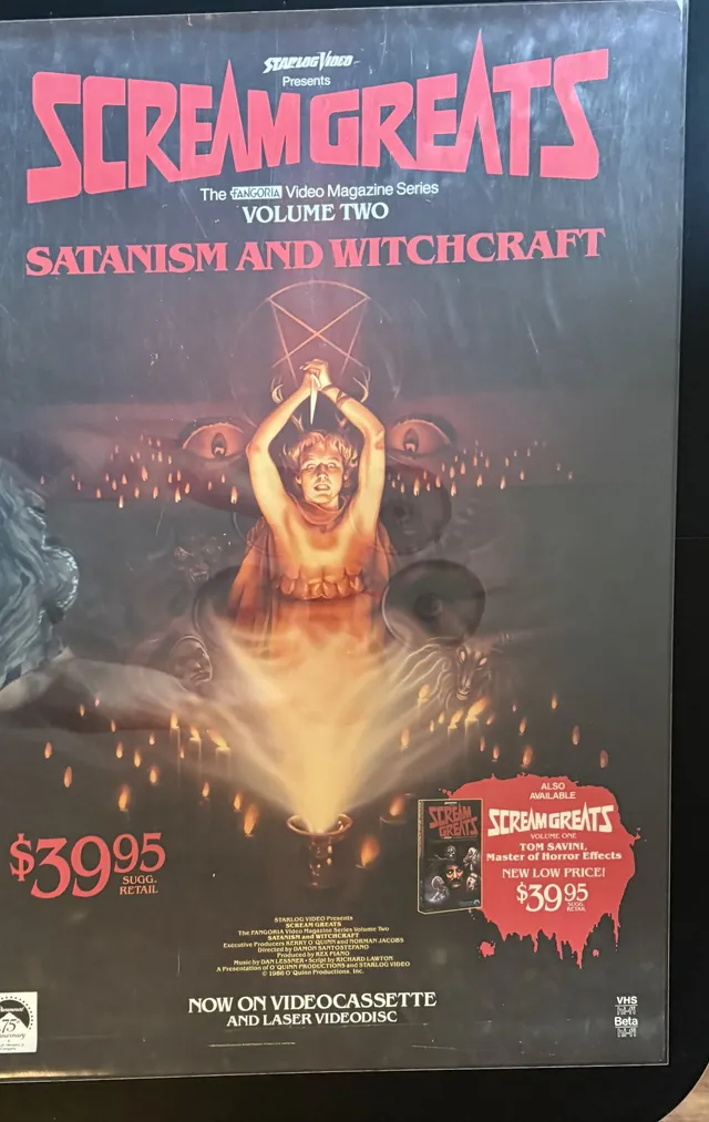 Actual Scream Greats Volume Two: Satanism and Witchcraft — Starlog/Fangoria video poster front photograph